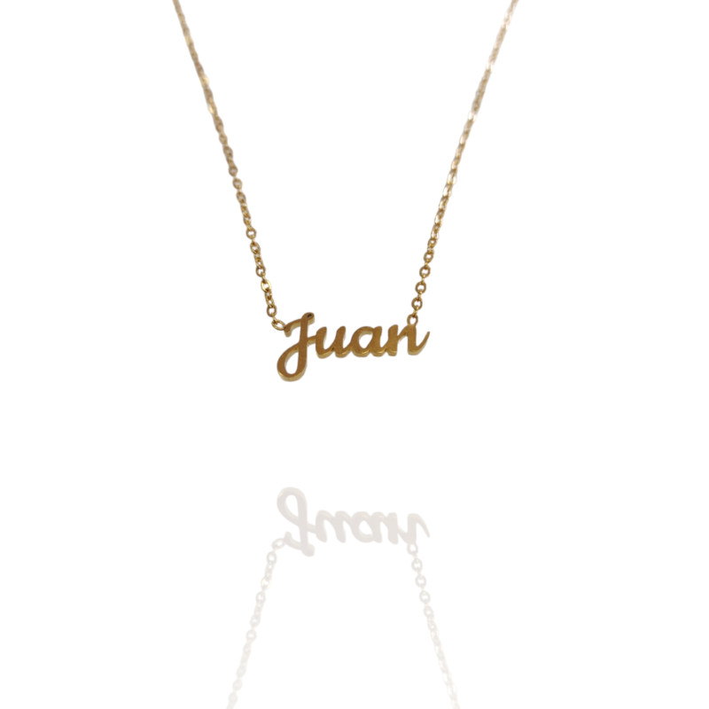 Collar con nombre de Juan en Acero Hipoalergénico 316l