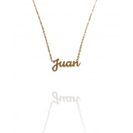 Collar con nombre de Juan en Acero Hipoalergénico 316l