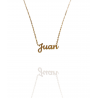 Collar con nombre de Juan en Acero Hipoalergénico 316l
