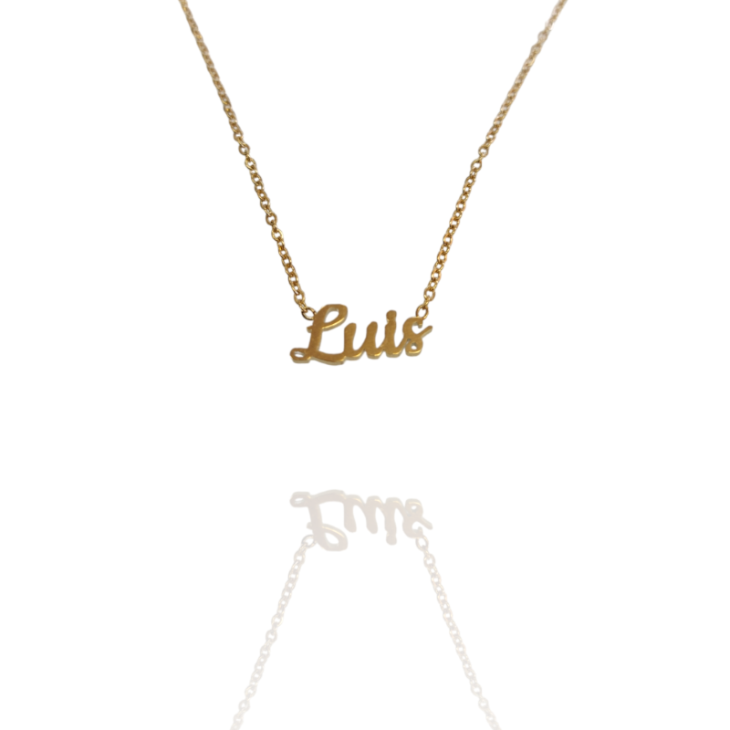 Collar con nombre de Luis en Acero Hipoalergénico 316l