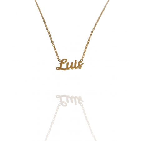 Collar con nombre de Luis en Acero Hipoalergénico 316l