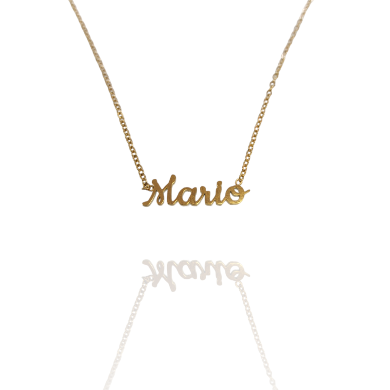 Collar con nombre de Mario en Acero Hipoalergénico 316l