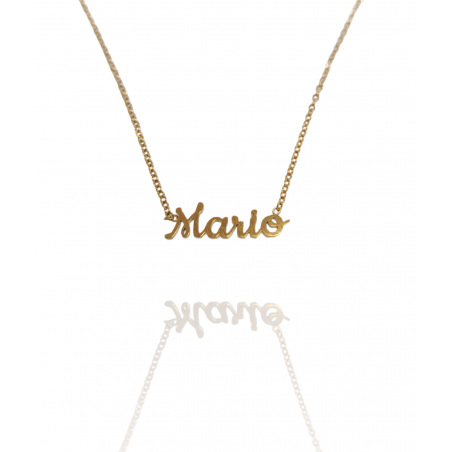 Collar con nombre de Mario en Acero Hipoalergénico 316l