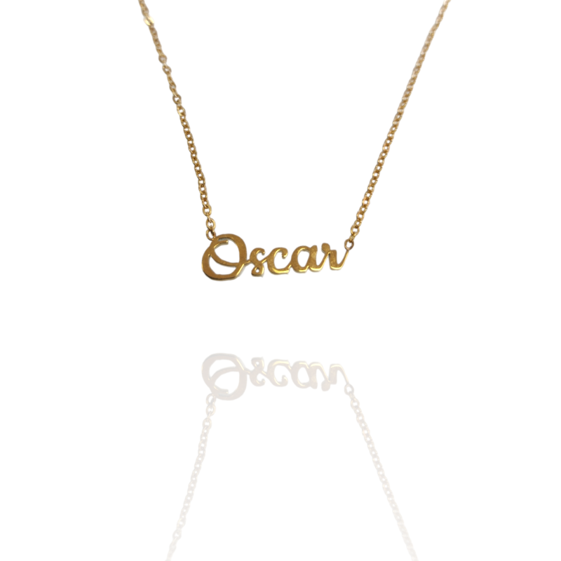 Collar con nombre de Oscar en Acero Hipoalergénico 316l