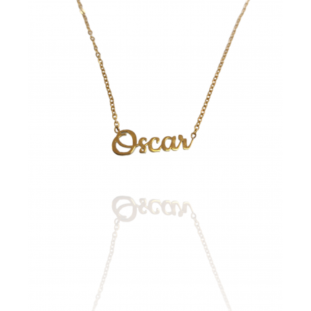 Collar con nombre de Oscar en Acero Hipoalergénico 316l
