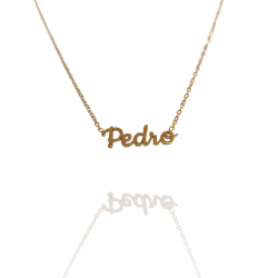 Collar con nombre de Pedro en Acero Hipoalergénico 316l