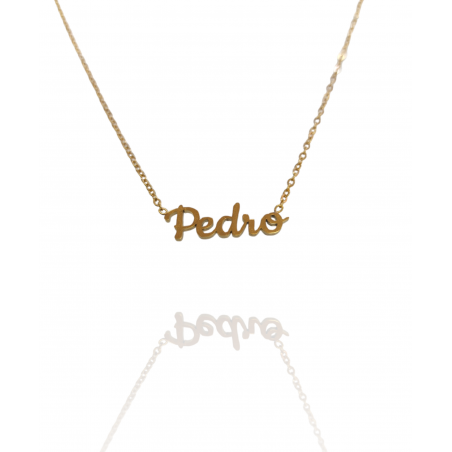 Collar con nombre de Pedro en Acero Hipoalergénico 316l