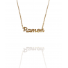 Collar con nombre de Ramón en Acero Hipoalergénico 316l