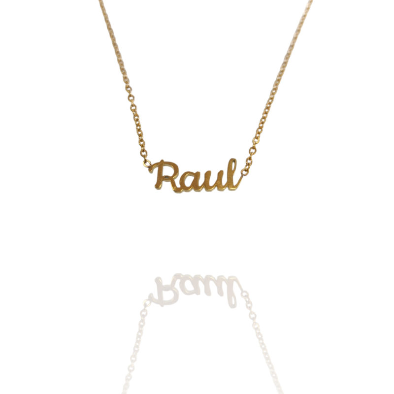 Collar con nombre de Raúl en Acero Hipoalergénico 316l