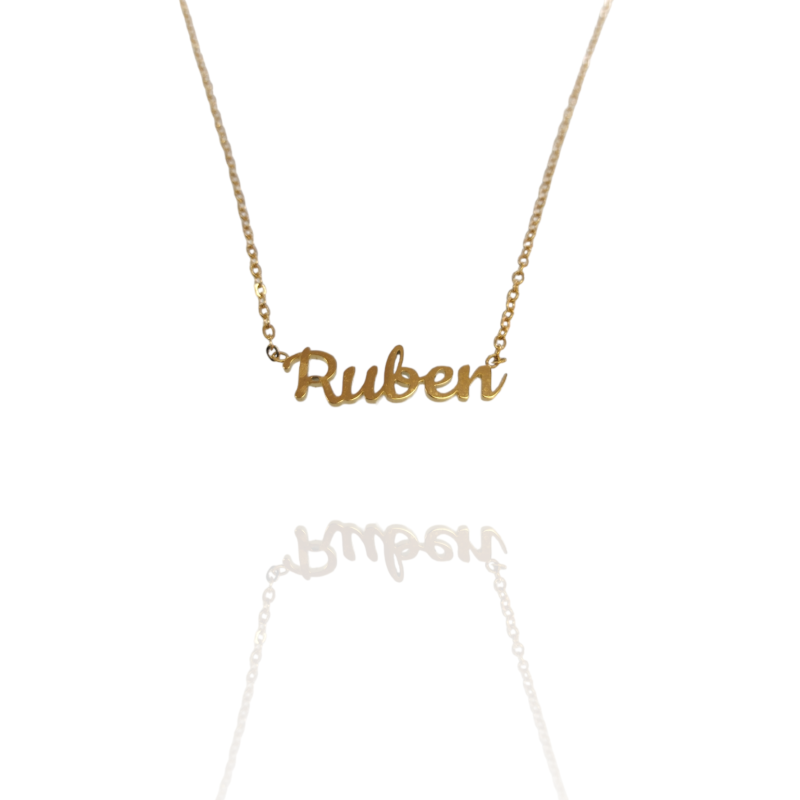 Collar con nombre de Rubén en Acero Hipoalergénico 316l