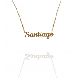 Collar con nombre de Santiago en Acero Hipoalergénico 316l