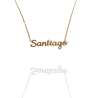 Collar con nombre de Santiago en Acero Hipoalergénico 316l