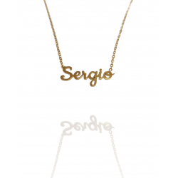 Collar con nombre de Sergio en Acero Hipoalergénico 316l