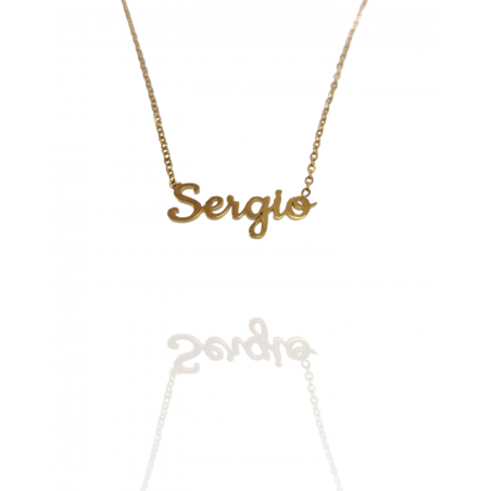 Collar con nombre de Sergio en Acero Hipoalergénico 316l
