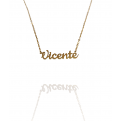 Collar con nombre de Vicente en Acero Hipoalergénico 316l