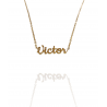 Collar con nombre de Víctor en Acero Hipoalergénico 316l