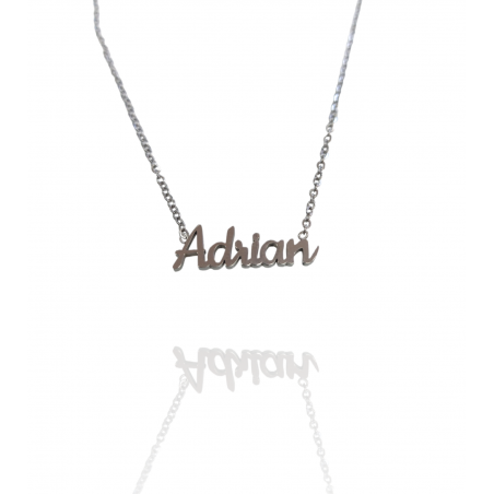 Collar con nombre de Adrián en Acero Hipoalergénico 316l