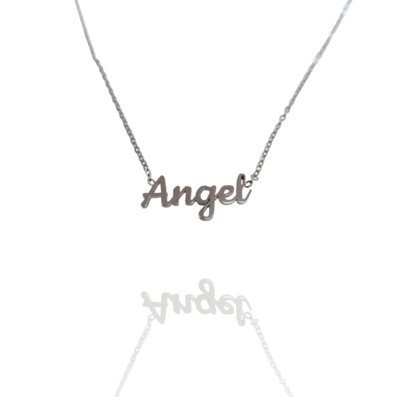 Collar con nombre de Ángel en Acero Hipoalergénico 316l