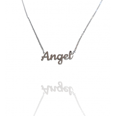 Collar con nombre de Ángel en Acero Hipoalergénico 316l