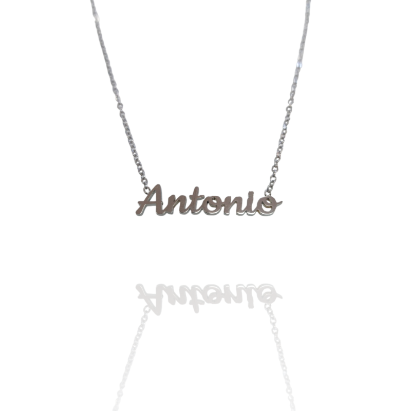 Collar con nombre de Antonio en Acero Hipoalergénico 316l