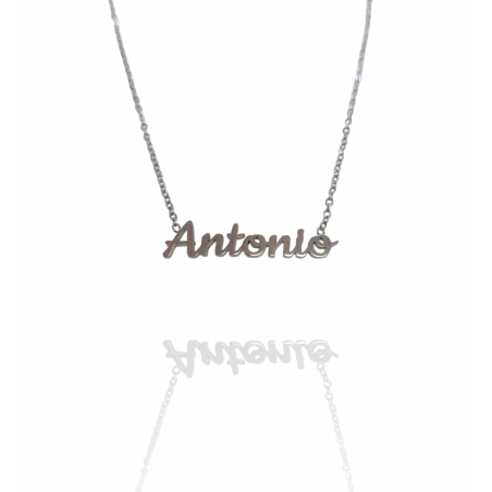 Collar con nombre de Antonio en Acero Hipoalergénico 316l