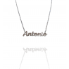 Collar con nombre de Antonio en Acero Hipoalergénico 316l