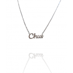 Collar con nombre de Chus en Acero Hipoalergénico 316l