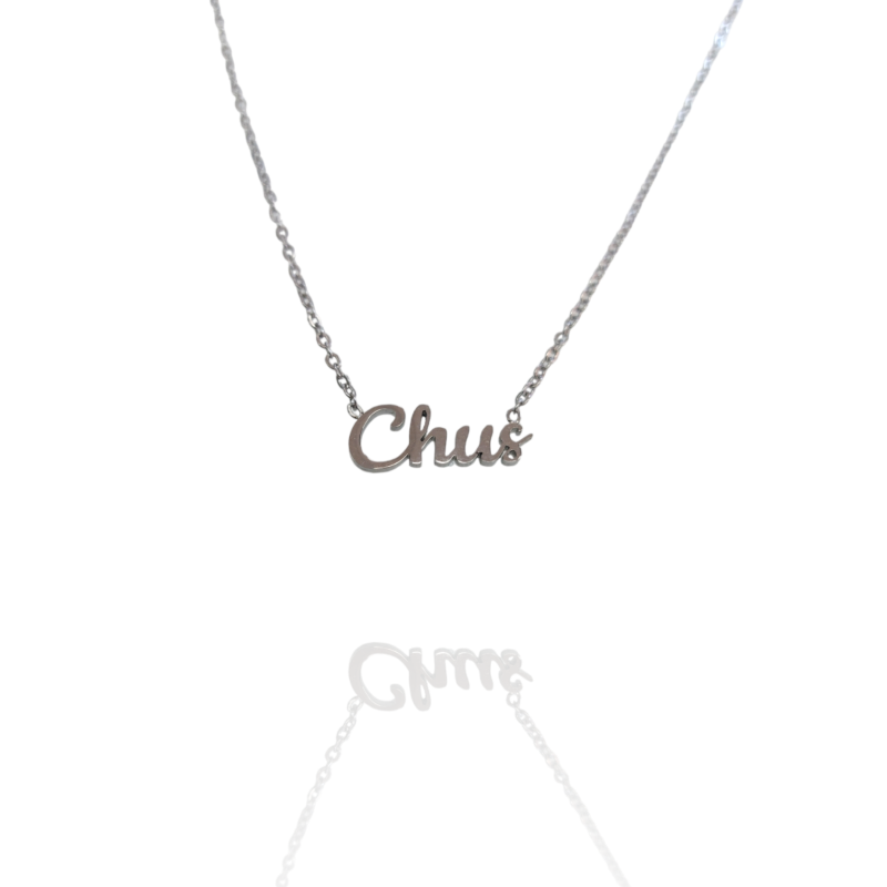 Collar con nombre de Chus en Acero Hipoalergénico 316l