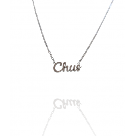 Collar con nombre de Chus en Acero Hipoalergénico 316l