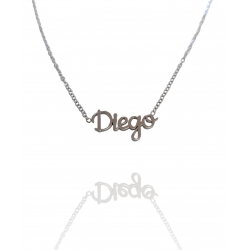 Collar con nombre de Diego en Acero Hipoalergénico 316l