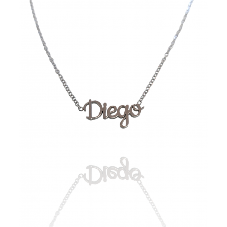 Collar con nombre de Diego en Acero Hipoalergénico 316l