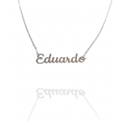 Collar con nombre de Eduardo en Acero Hipoalergénico 316l