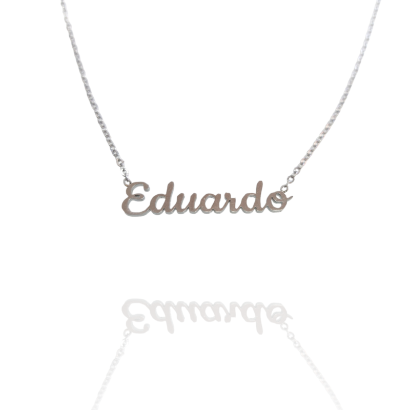 Collar con nombre de Eduardo en Acero Hipoalergénico 316l