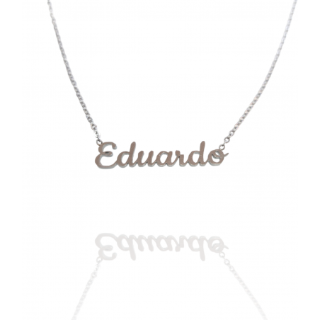 Collar con nombre de Eduardo en Acero Hipoalergénico 316l