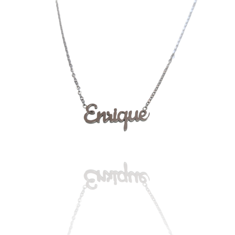 Collar con nombre de Enrique en Acero Hipoalergénico 316l