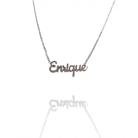 Collar con nombre de Enrique en Acero Hipoalergénico 316l