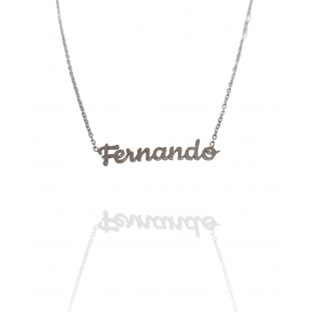 Collar con nombre de Fernando en Acero Hipoalergénico 316l