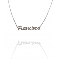 Collar con nombre de Francisco en Acero Hipoalergénico 316l