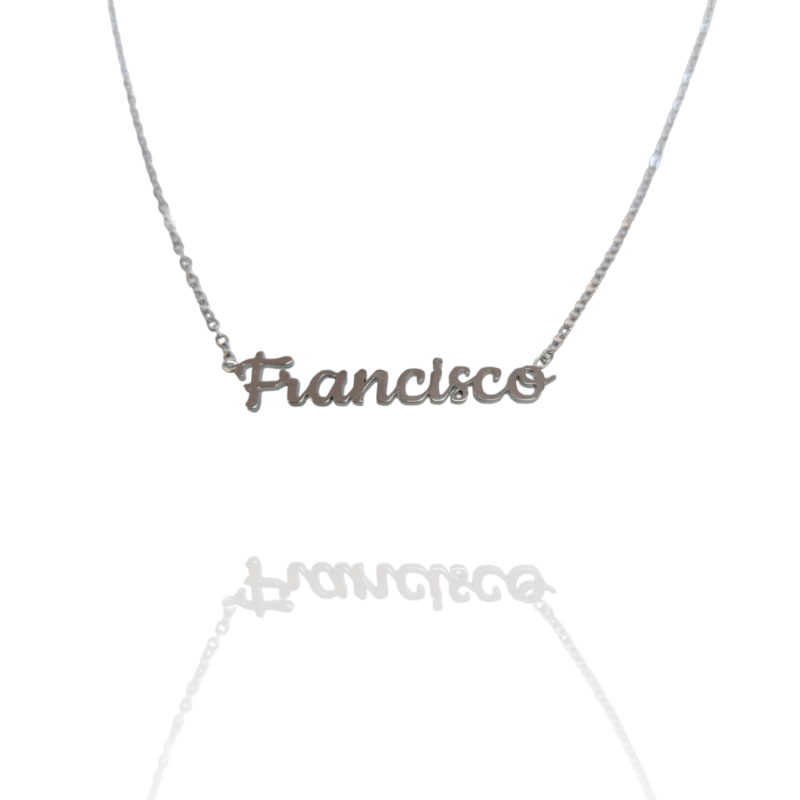 Collar con nombre de Francisco en Acero Hipoalergénico 316l