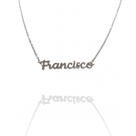 Collar con nombre de Francisco en Acero Hipoalergénico 316l