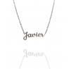 Collar con nombre de Javier en Acero Hipoalergénico 316l