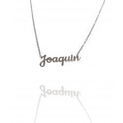 Collar con nombre de Joaquín en Acero Hipoalergénico 316l