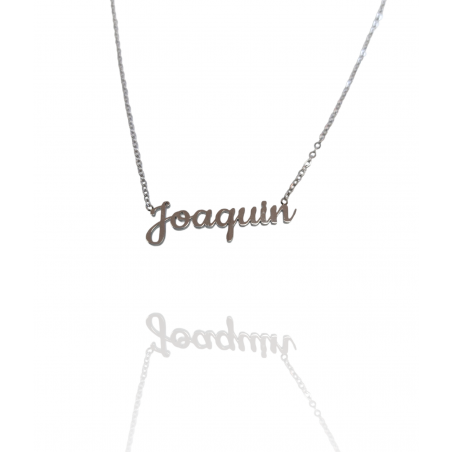 Collar con nombre de Joaquín en Acero Hipoalergénico 316l