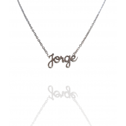 Collar con nombre de Jorge en Acero Hipoalergénico 316l