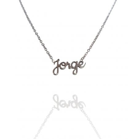 Collar con nombre de Jorge en Acero Hipoalergénico 316l