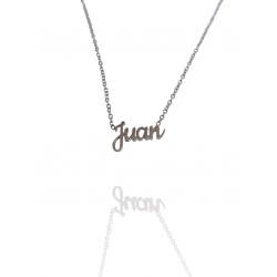 Collar con nombre de Juan en Acero Hipoalergénico 316l