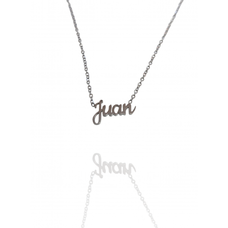 Collar con nombre de Juan en Acero Hipoalergénico 316l