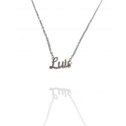 Collar con nombre de Luis en Acero Hipoalergénico 316l