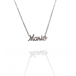 Collar con nombre de Mario en Acero Hipoalergénico 316l