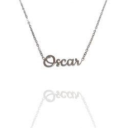 Collar con nombre de Oscar en Acero Hipoalergénico 316l
